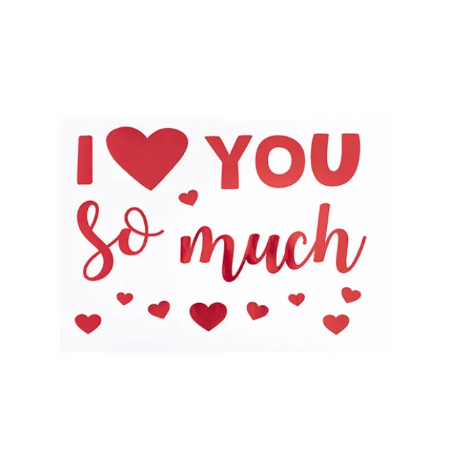 Sticker I Love You So Much Pack 10 Red (20x28cmL)