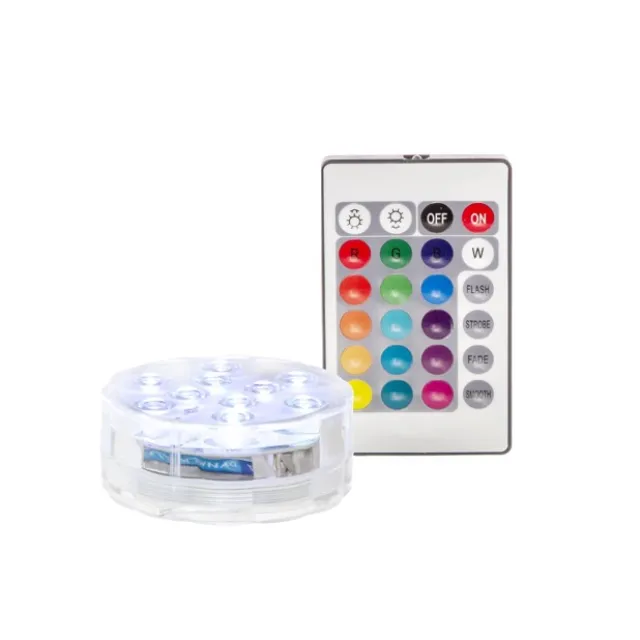 Submersible Illuminating LED Centrepiece Remote Control 7cmD