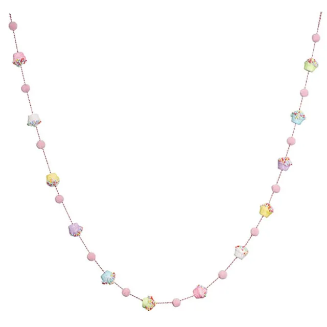 Sweet Pop Cupcake Garland Pastel (180cmL)
