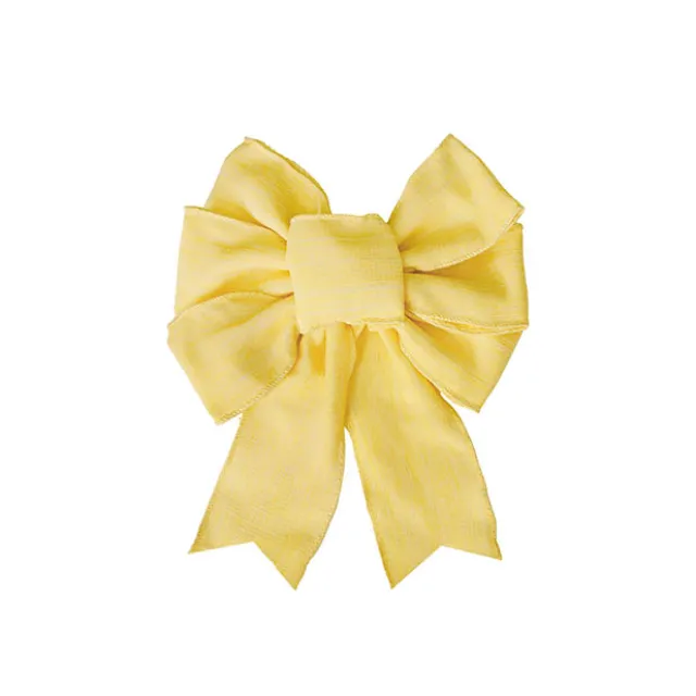 Pre-Made Bow Rustic Linen 6 Loops Lemoniscious (20x26cm)