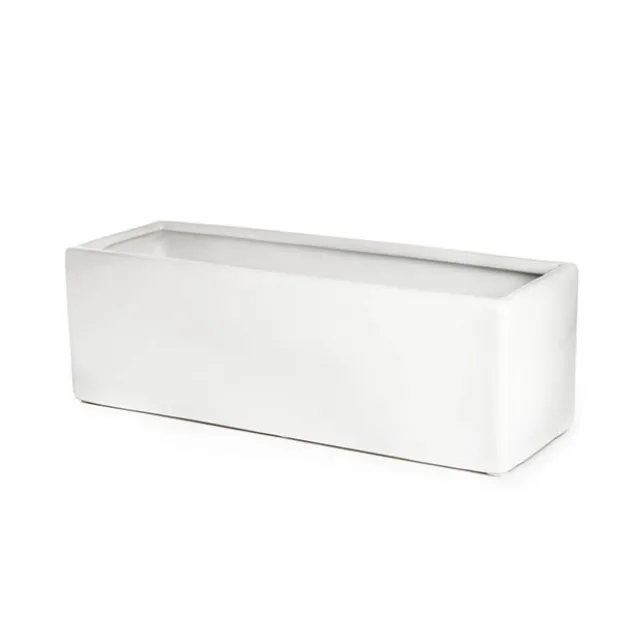 Ceramic Bondi Rectangle Trough White (36x12x12cmH)