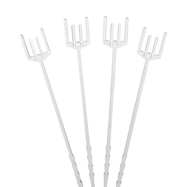 Card Forks Premium Four Prong 25cm (10") Clear Pack 100