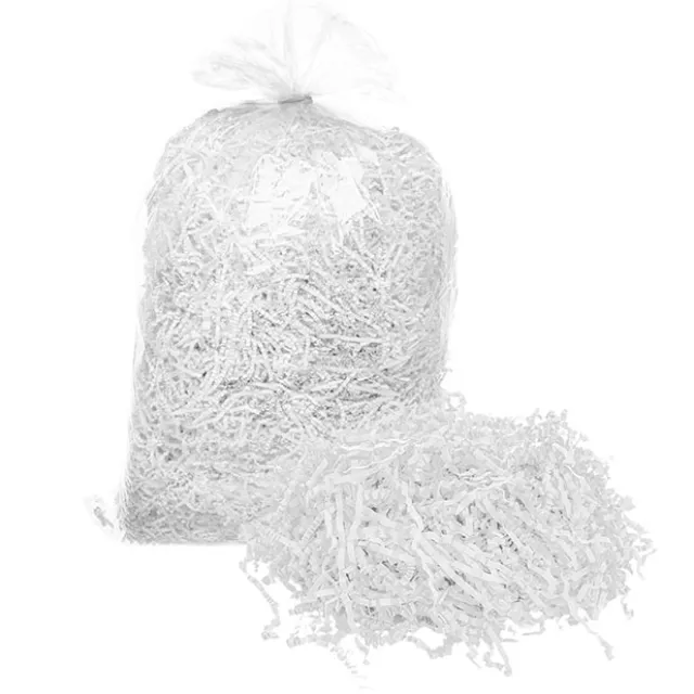 Premium Shredded Paper Filler Crinkle Cut White 1kg Bag