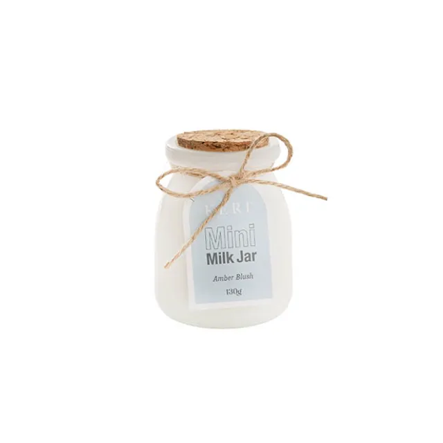 Scented Candle Milk Jar Amber Blush (130g)