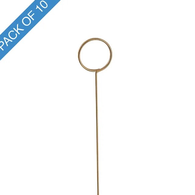 Pick Card Holder Metal Oval Gold Pack 10 (2.8cmx34cmL)