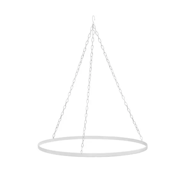 Hanging Ceiling Hoop Medium Single White (65cmDx75cmH)