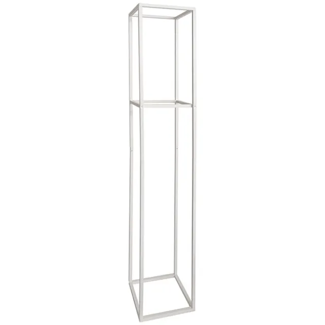 Tall Metal Flower Stand White (33x200cmH)