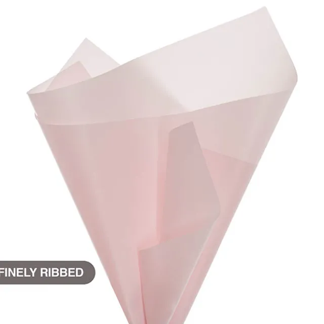 Tallow Paper Ribbed 80 micron Pastel Pink Pack 50 (50x70cm)