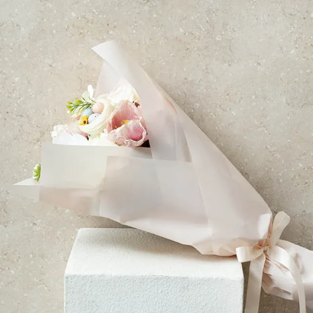 Tallow Paper Ribbed 80 micron Pastel Pink Pack 50 (50x70cm)