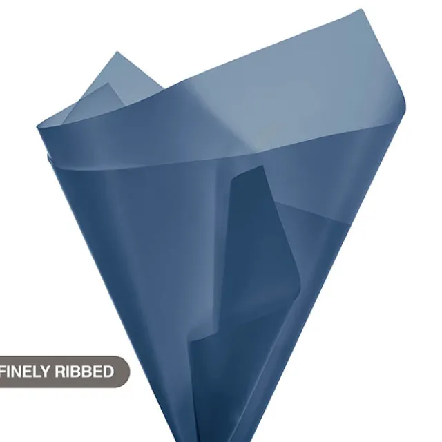 Tallow Paper Ribbed 80 micron Dusty Navy Pack 50 (50x70cm)