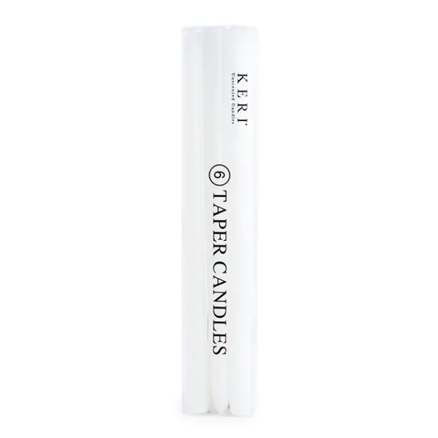 Taper Dinner Candle Pack 6 White (2cm x 30cmH)