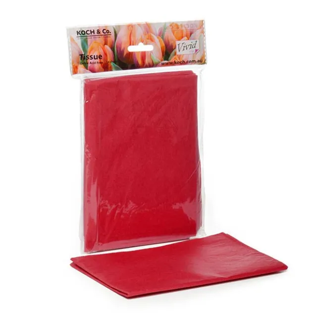 Tissue Paper Mini Pack 24 Acid Free 17gsm Red (50x75cm)