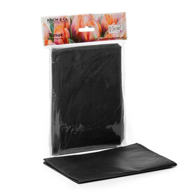 Tissue Paper Mini Pack 24 Acid Free 17gsm Black (50x75cm)