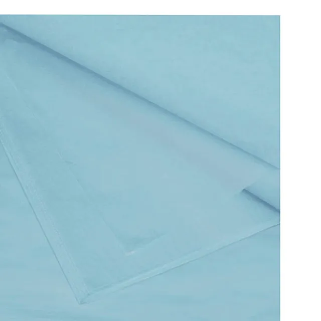 Tissue Paper Pack 100 Acid Free 17gsm Light Blue (50x75cm)