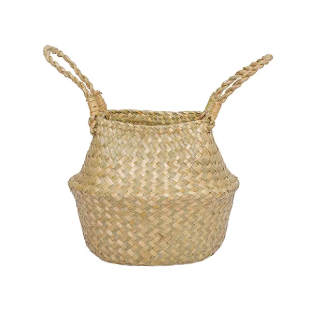 Tonga Seagrass Planter Pot Natural (16x13x15cmH)