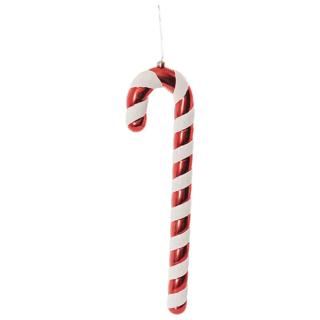 Traditional Hanging Candy Cane Red & White (11x3.5x42cmH)