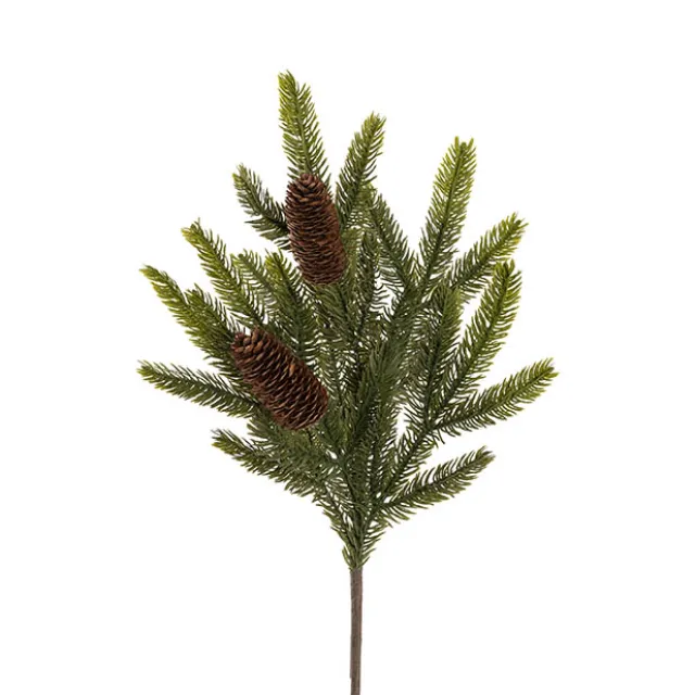 Traditional Pine & Pinecone Spray Green (65cmH)