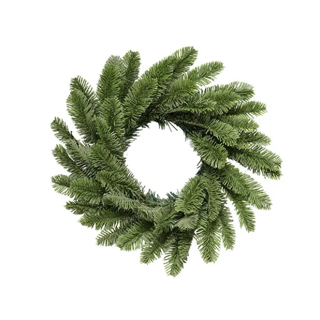 Traditional Real Touch Pine Wreath Green (35cmD)