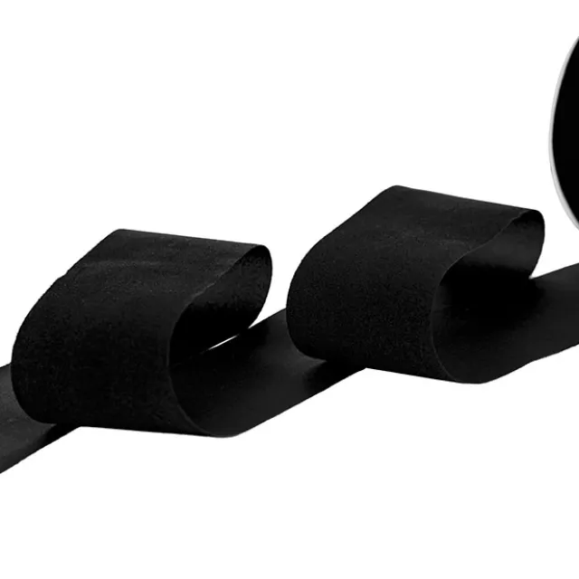 Ribbon Deluxe Velvet Cut Edge Black (50mmx20m)