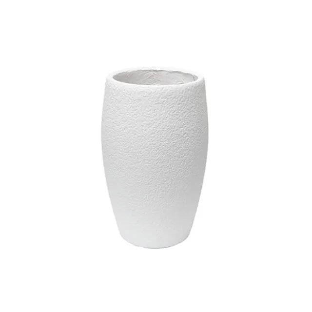 Fibreglass Round Planter Pot Matte White (26x42cmH)