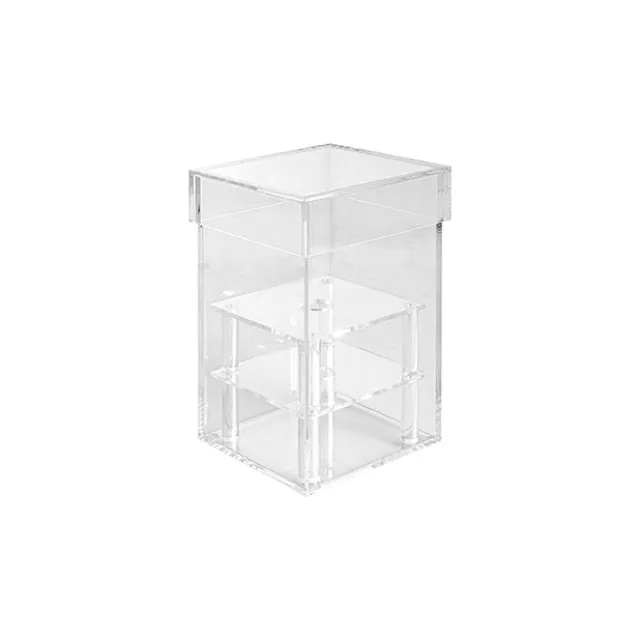 Acrylic Single Rose Head Display Box with Lid (9x9x15cmH)