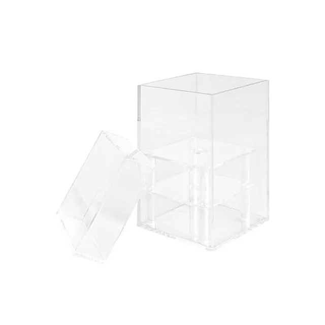 Acrylic Single Rose Head Display Box with Lid (9x9x15cmH)