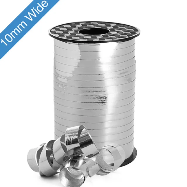 Ribbon Curling 10mm Metallic Silver (10mmx100m)
