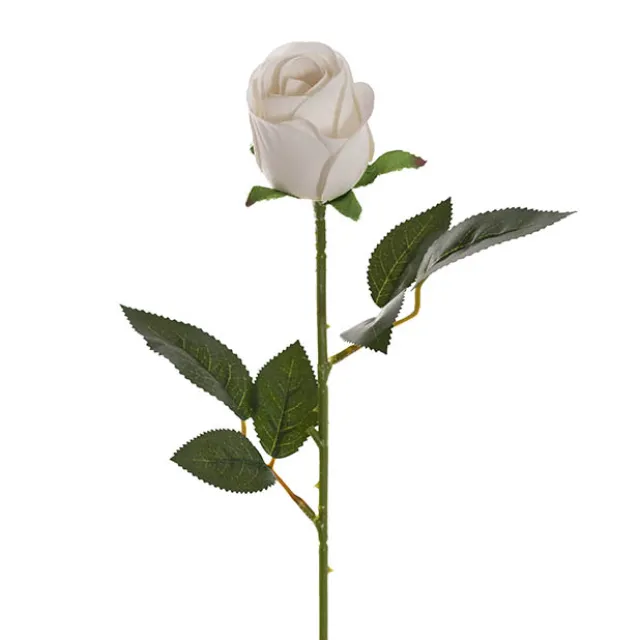 Velvet Rose Bud Stem White (54cmH)