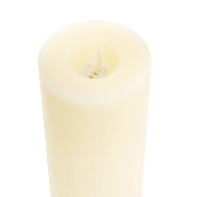 Wax LED Swing Flickering Pillar Candle Ivory (7.5Dx20cmH)