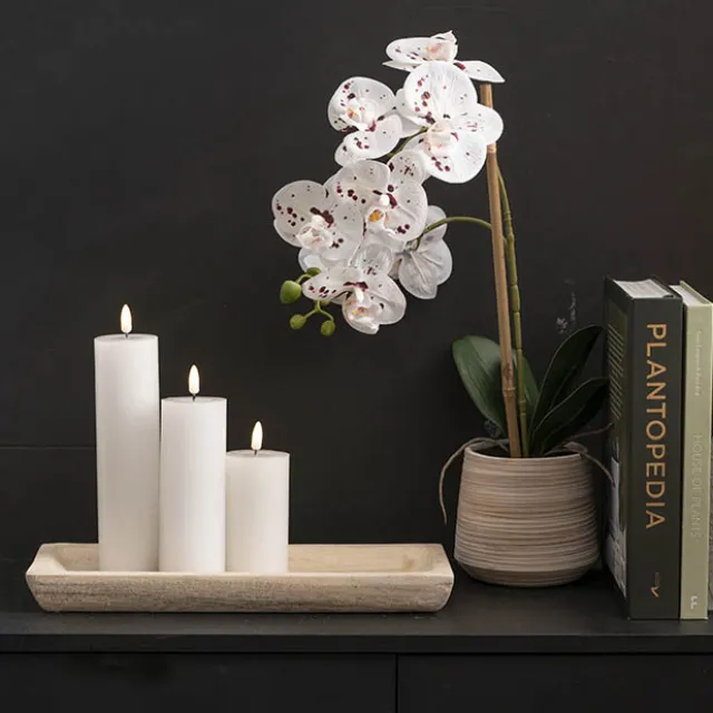 Wax LED Trueflame Event Pillar Candle White (5.5x10cmH)