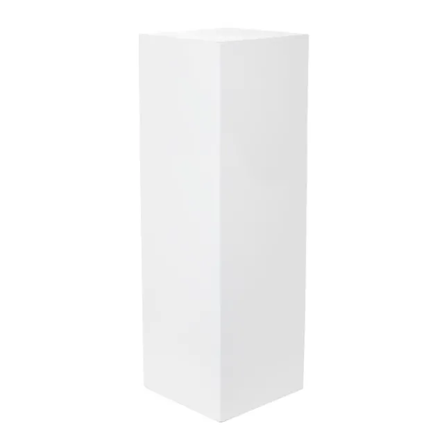 Fibreglass Plinth Square Gloss White (33x33x90cmH)