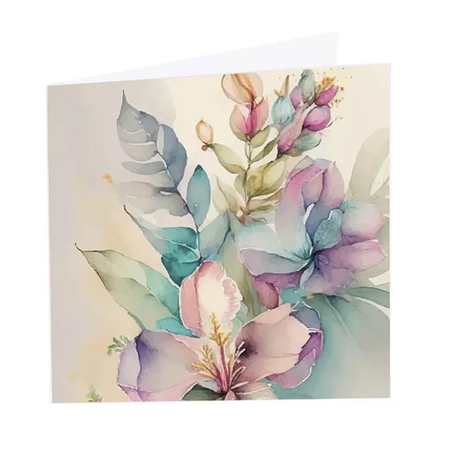 Nouvelle Gift Card & Envelope Pastel Hibiscus Pk25(10x10cmH)