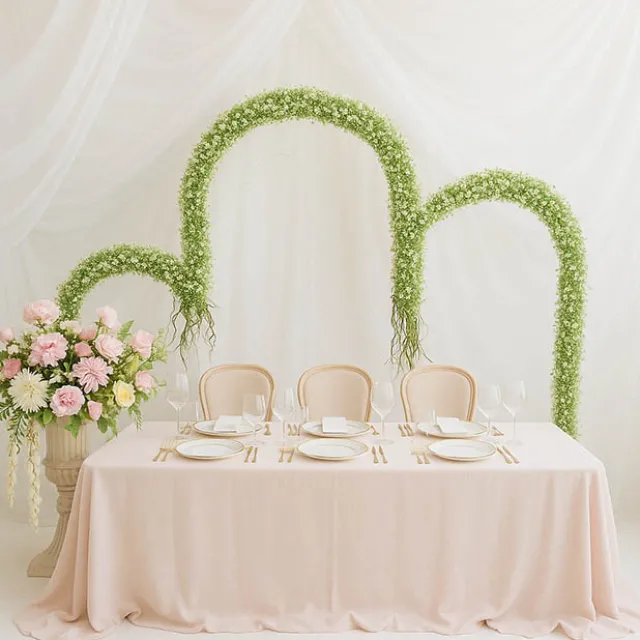 Wedding Metal Arch Backdrop Frame Set 3 White (182cmH)