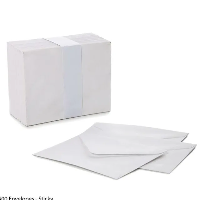 White Envelopes Lick & Stick (85x110mm) Pack 500