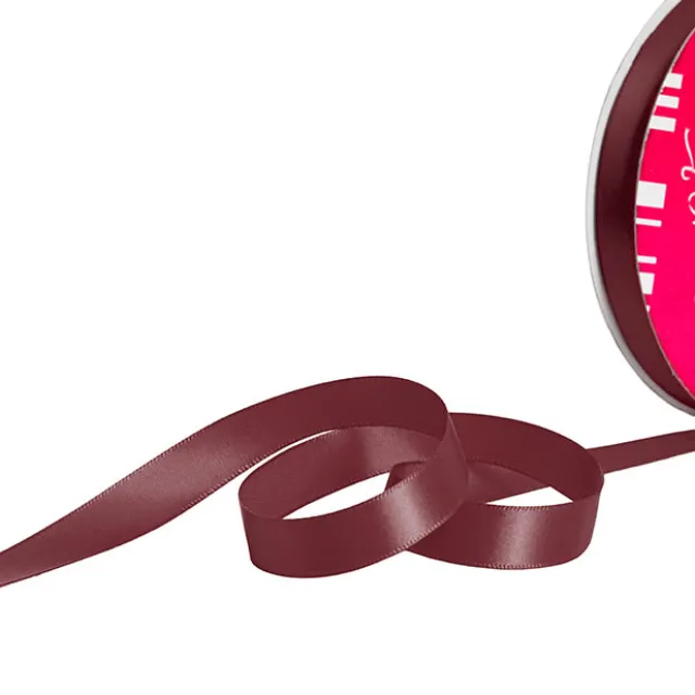 Bulk Ribbon Single Face Satin Burgundy (15mmx50m)