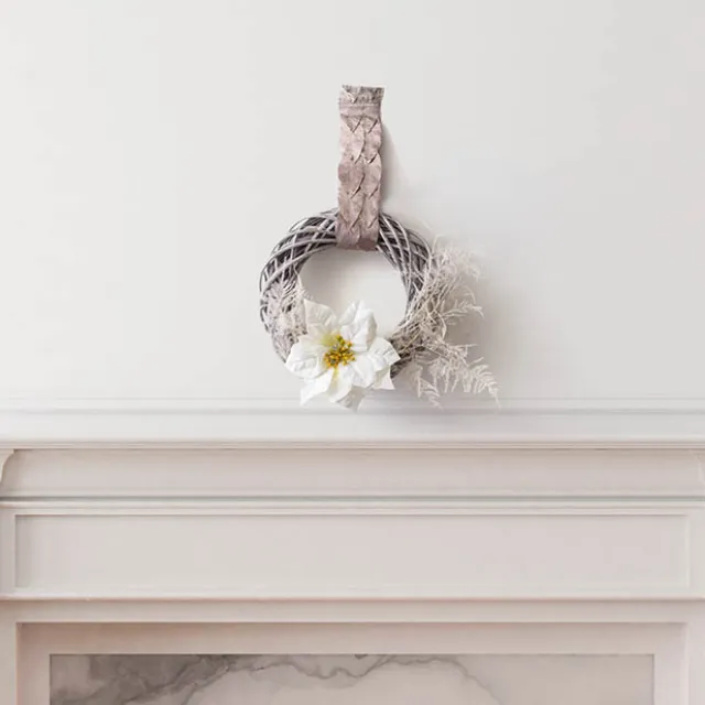 Willow Wreath White Wash (30cmD)