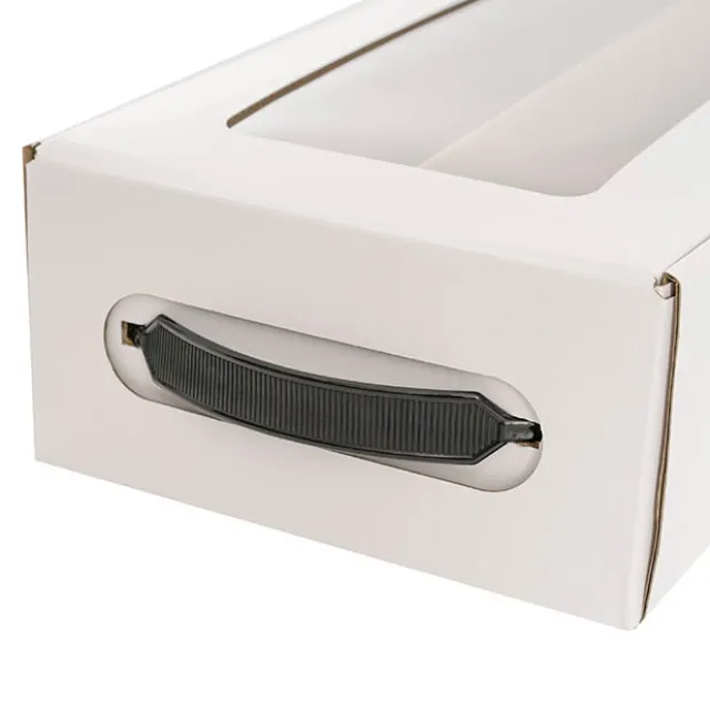 Wine Window Carry Box 2 Bottles White Pack 2 (17x9x34cmH)