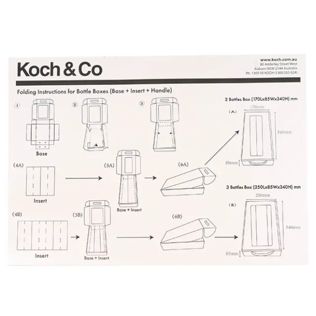 Wine Window Carry Box 2 Bottles White Pack 2 (17x9x34cmH)