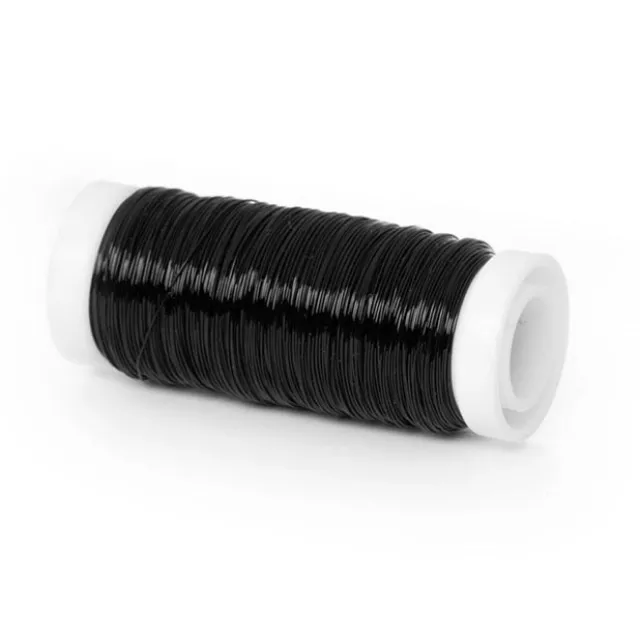 Wire Shiny 0.35mmx132m 28 gauges 100g Spool Black