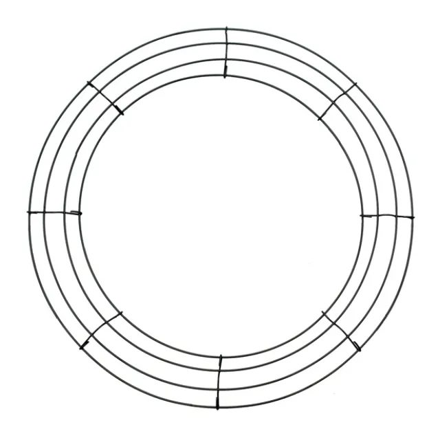 Wire Wreath Frame 16" (40.5cmD) Dark Green