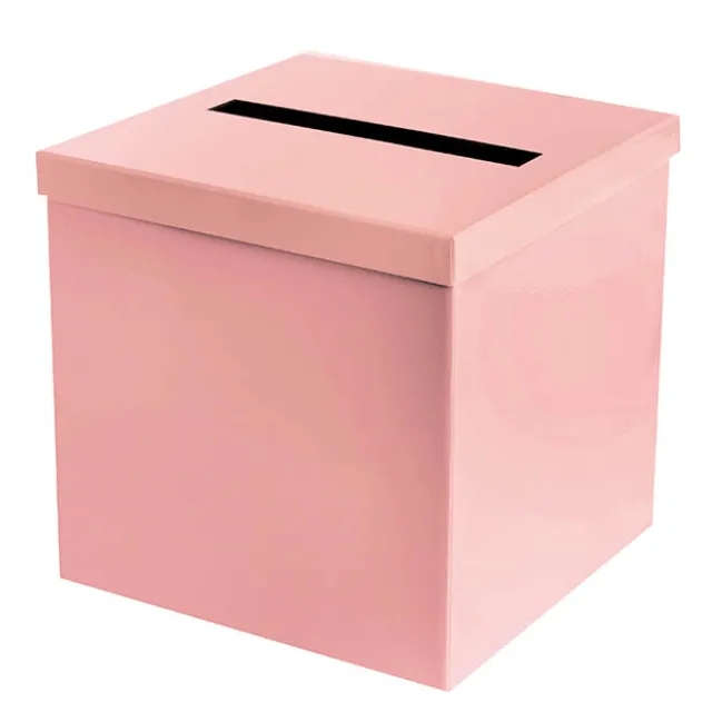 Wishing Well Card Box Flat Pack Baby Pink (305x305x300mmH)