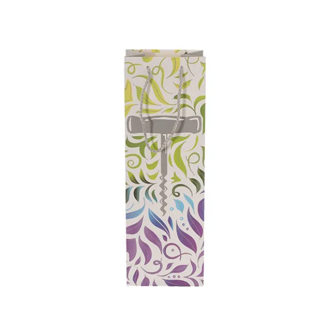 Wine Bag Single Bottle Pack 5 Corkscrew Silver (12x9x35cmH)