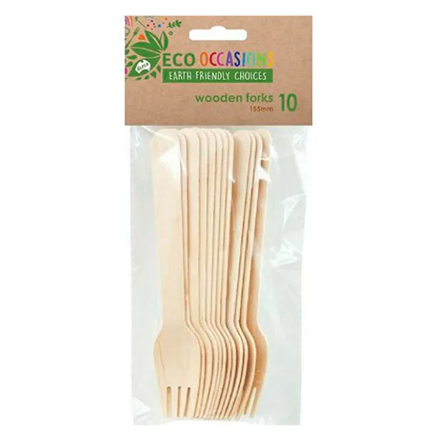Wooden Fork (15.5cm) Pack 10