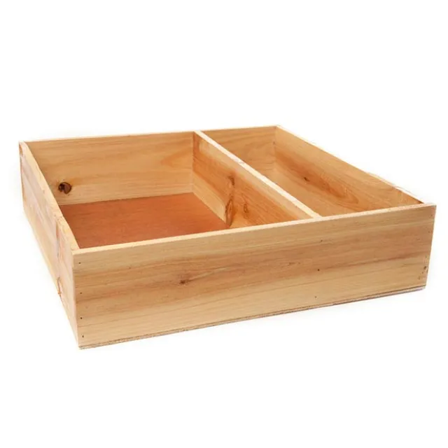 Wooden Gourmet Hamper Box Natural (33.5x33.5x9cmH)