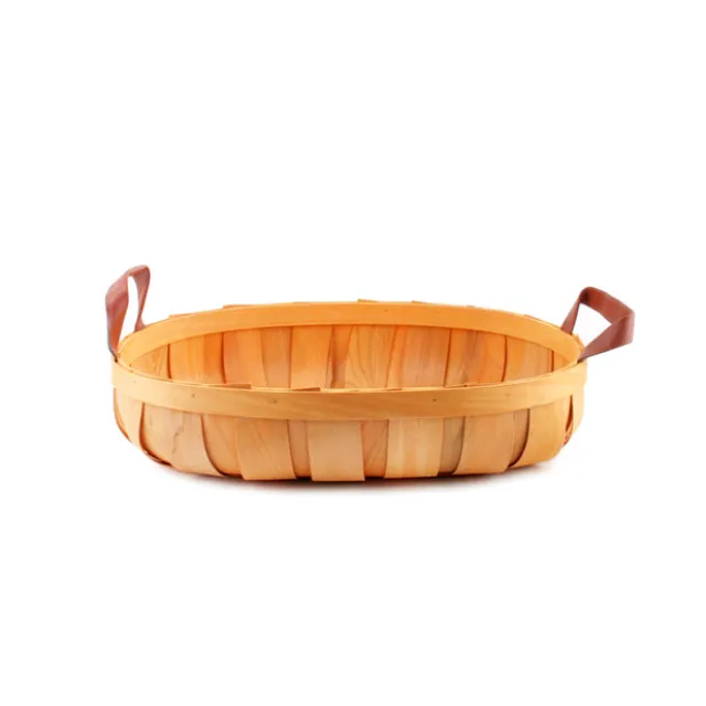 Woven Barrel Oval Tray Natural (36x26x7cmH)