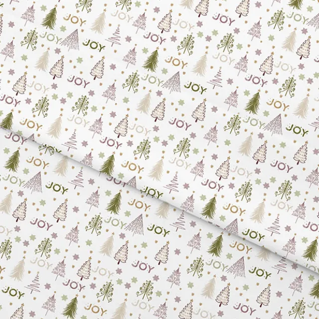 Wrapping Paper Roll Christmas Joy Gloss White (70cmx25m)