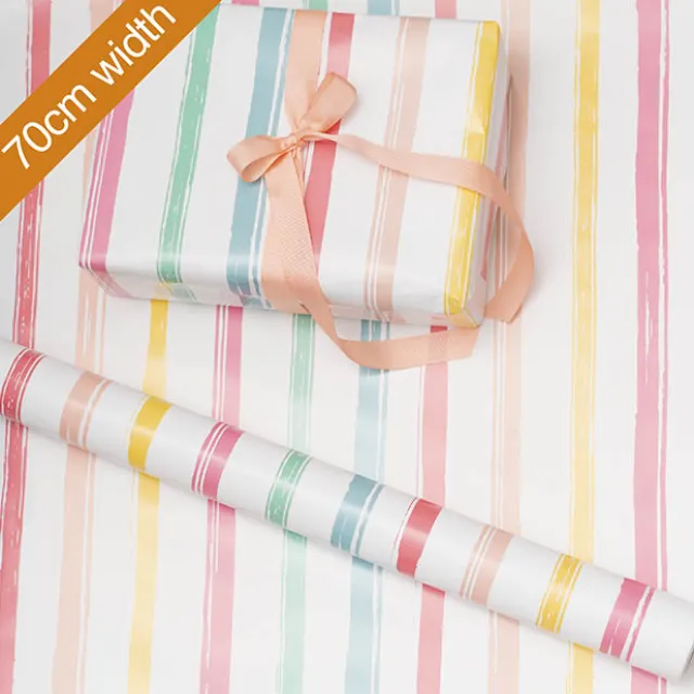 Wrapping Paper Roll Fun Painted Stripes Gloss (70cmx25m)