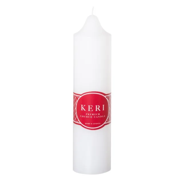 Church Pillar Candle White (5x20cmH) 48Hr