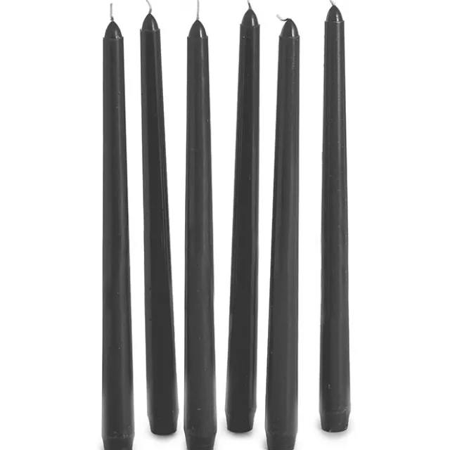 Taper Dinner Candle Pack 6 Black (2cm x 30cmH)