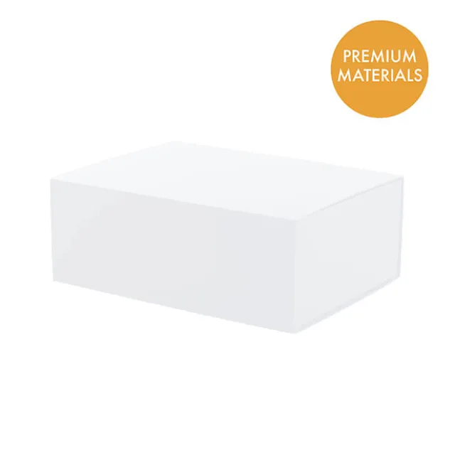 Hamper Gift Box Magnetic Flap Tall Medium White(32x24x12cmH)